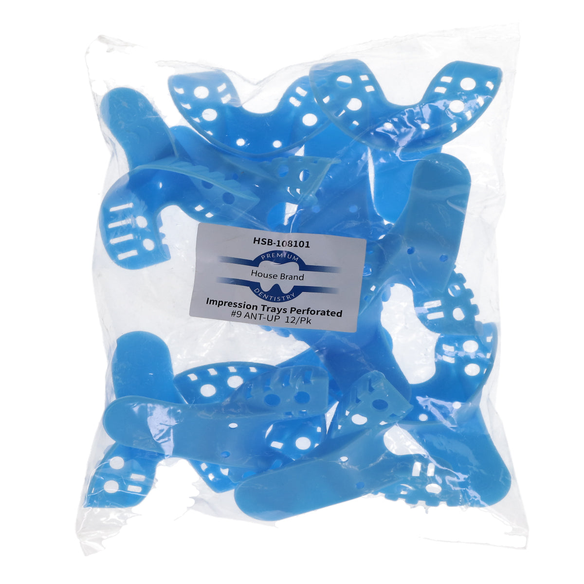 House Brand Dentistry 108101 Perforated Impression Trays #9 Anterior Upper 12/Pk House Brand Dentistry 108101 Perforated Impression Trays #9 Anterior Upper 12/Pk